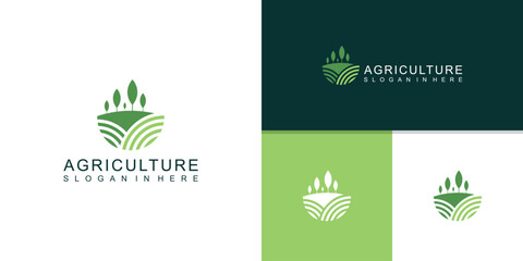 plantation logo design, agriculture, farm, logo design template, icon, vector, symbol, idea, inspiration.