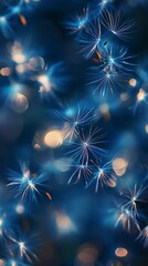 Soft-focus dandelions create a dreamy, abstract nature background effect