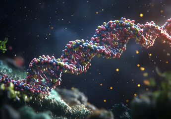 Fototapeta premium The replication of DNA on a molecular level