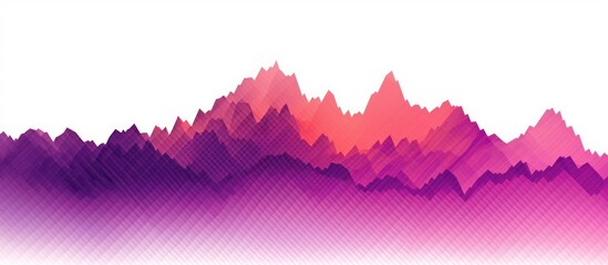 Abstract Mountain Range with Purple and Pink Gradient