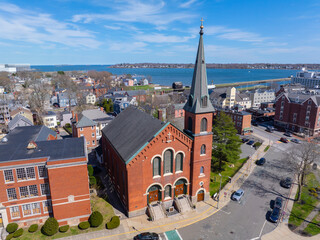 Immaculate Conception Church - Mary, Queen of the Apostles Parish on 15 Hawthorne Blvd, Salem, Massachusetts MA, USA.