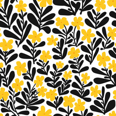 Yellow flowers pattern