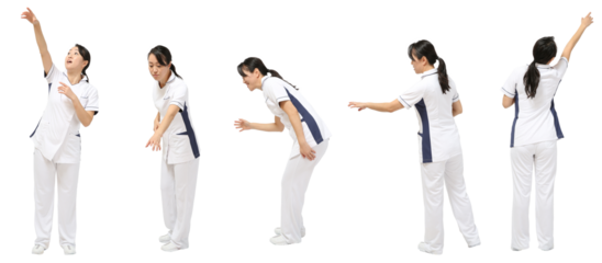 女性医療スタッフ 人物切り抜き5アングル
