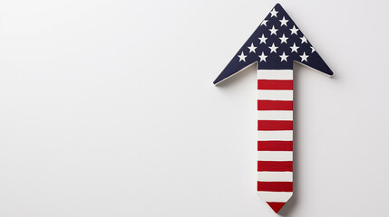 Obraz premium American Growth: Upward Arrow in USA Colors 