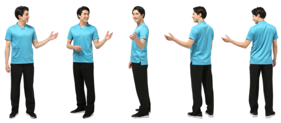 男性医療スタッフ 人物切り抜き5アングル