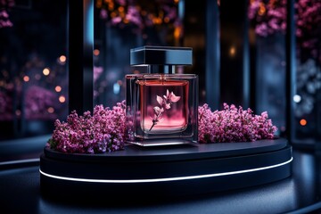 Digital 3D personalized fragrance experience, where customers select notes and visualize their custom scent in a detailed, interactive 3D space