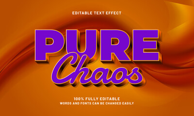 pure chaos editable text effects with a abstract and modern theme