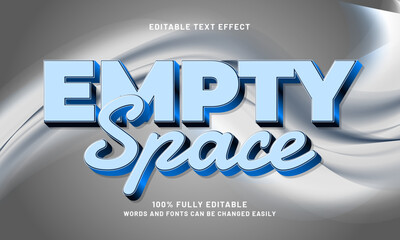 empty space editable text effects with a abstract and modern theme