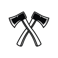 crossed axe vector logo design concept idea