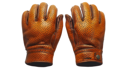Elegant Pair of Brown Leather Gloves