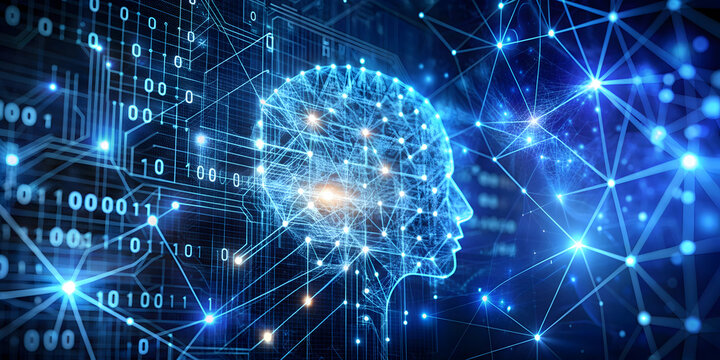 of artificial intelligence learning algorithms in action, technology, machine learning, data analysis