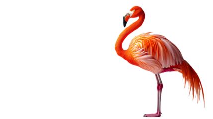 Vibrant Flamingo Standing Gracefully on One Leg