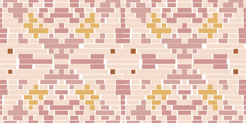 Russian Ethnic Design Pattern in the Philippinesfolk Embroidery, Aztec Geometric Ornament Print. Design for Carpet, Wallpaper, Clothing, Wrapping, Fabric