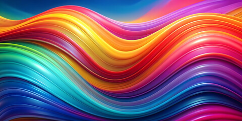 Obraz premium Abstract colorful background with fluid waves , vibrant, colors, abstract, backdrop, design, artistic, texture, vibrant