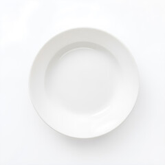 white plate on a white background