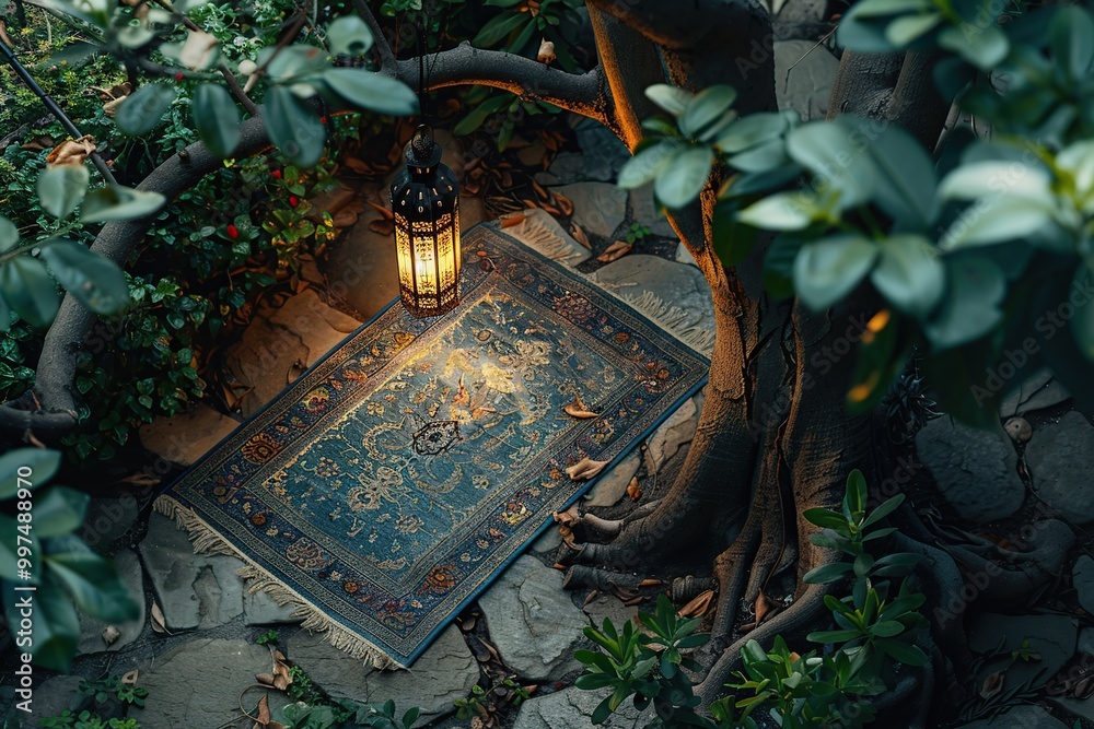 Canvas Prints A Mystic Rug in the Garden