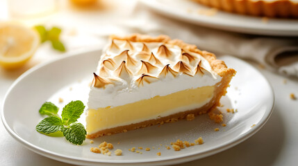 Lemon Meringue Pie with Golden Brown Peaks