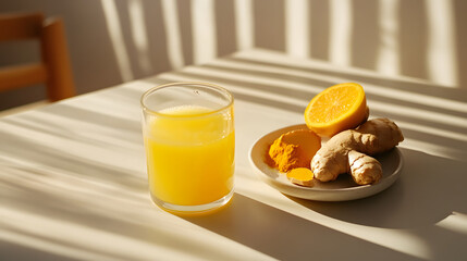 Fresh Lemon Juice Shot for Detox and Wellness