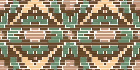 African Geometric Ethnic Pattern Designfolk Embroidery, Aztec Geometric Ornament Print. Design for Carpet, Wallpaper, Clothing, Wrapping, Fabric