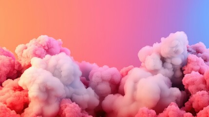 Abstract Pink and White Clouds with Gradient Background   Dreamy  Surreal  Fantasy  Digita