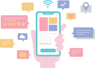 スマートフォン アプリ イラスト素材 © oyasumi