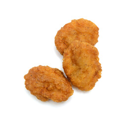 Chicken nuggets isolated on white background