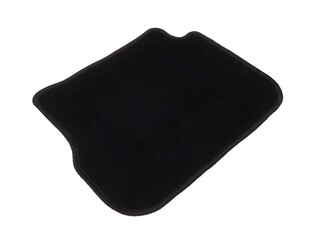 One black car mat isolated on white