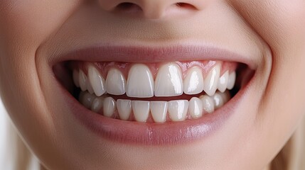 Fototapeta premium Close-up of a Person's Bright, White Smile