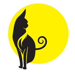 Symbol of a black cat