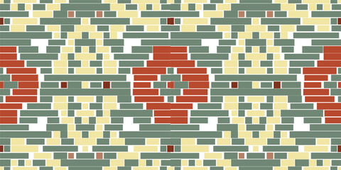 Ethnic Design Islamic Geometric Pattern Wallpaperfolk Embroidery, Aztec Geometric Ornament Print. Design for Carpet, Wallpaper, Clothing, Wrapping, Fabric