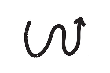 Black grunge arrow brush design element. trend black arrow grunge brush design. Scribble arrow isolated on white background. black hand drawn arrows set icon