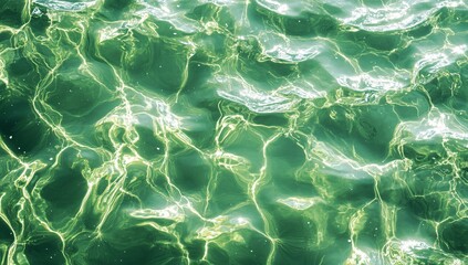 Abstract Green Water Texture Background