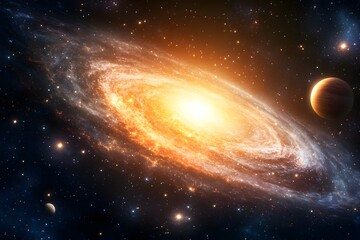 Majestic Cosmic Tapestry A Glimpse into the Vastness of Deep Space,World Space week concept background