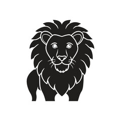 Lion silhouette vector style illustration