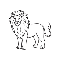 Lion Line art vector style illustration