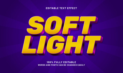 soft light editable text effects with a simple and modern theme