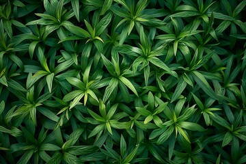 Green leaves and grass background.