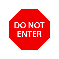 Do not enter sign