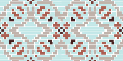 Arabesque Arabic Paper Patternfolk Embroidery, Aztec Geometric Ornament Print. Design for Carpet, Wallpaper, Clothing, Wrapping, Fabric