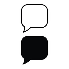 bubble speech icon, chat bubble line art icon