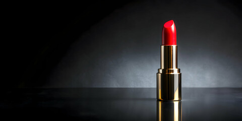Bold red lipstick standing out against a dark black background, red, lipstick, makeup, beauty, cosmetics