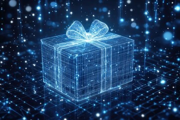 Futuristic Gift Box with Sleek Modern Design