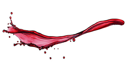 red wine splash, isolated on transparent background