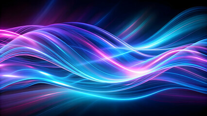 Abstract digital with blue and purple wavy lines creating movement and energy , modern, vibrant, colorful, dynamic