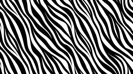 Obraz premium Monochrome zebra skin pattern, perfect for creating a bold and stylish design, zebra, black, white, monochrome, skin, pattern
