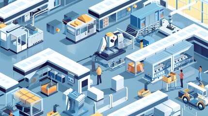 Obraz premium Imagine a large-scale manufacturing plant where DCS coordinates and monitors automated production lines for smooth and synchronized operations