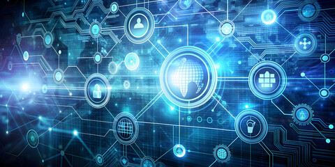 Obraz premium Background of technological concepts, innovation, design, digital, future, internet, information, creativity