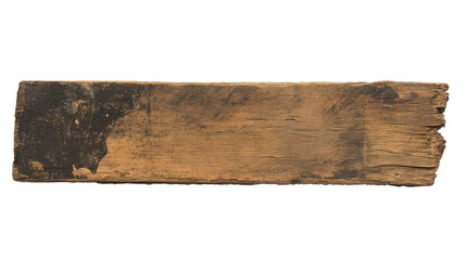 Old plank of wood on transparent background png file