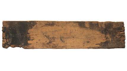 Old plank of wood on transparent background png file