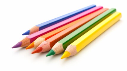 Fototapeta premium Colorful Pencils: Art Supplies for Drawing and Sketching